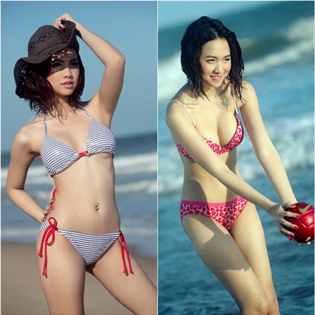 Đinh Ngọc Diệp giờ đã tự tin khoe vóc dáng của mình nhiều hơn.