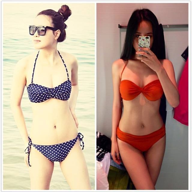 Nhan sắc vượt mặt chị của em gái Mai Phương Thúy ảnh 12 Thân hình của Mai Ngọc Phượng khá hoàn hảo không hề thua kém chị gái Hoa hậu.