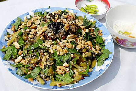 Ba khía trộn gỏi khế hườm ngon khó cưỡng, Ẩm thực, ba khia, goi ba khia, goi ba khio khe huom, khe huom, con ba khia, thit ba khia, am thuc, mon ngon de lam, mon ngon
