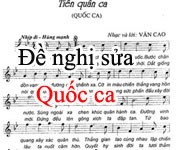 Đề nghị sửa Quốc ca
