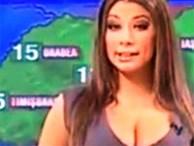Nữ MC thời tiết vô tình lộ ngực trên truyền hình trực tiếp