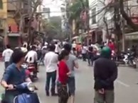 Clip: Cảnh sát nổ súng giải tán đám đông ở Hà Nội 