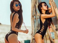 Hot girl Nga Tây khoe thân hình bốc lửa trên bãi biển