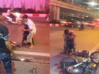 Người chủ ôm chú chó Doberman bị trọng thương gào thét giữa đường phố Hà Nội