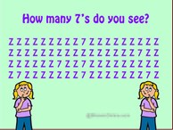 Đố vui: bạn có bao nhiêu số 7 trong hình?