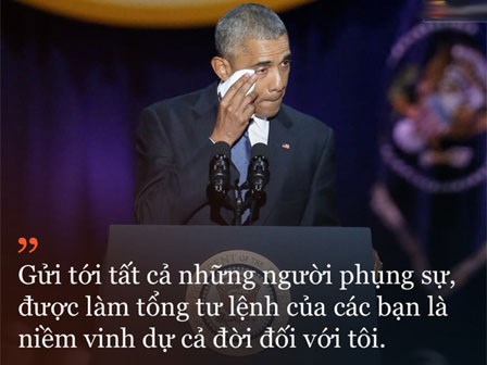9 câu nói ấn tượng trong bài phát biểu cuối cùng khép lại hành trình 8 năm của Tổng thống Barack Obama với nước Mỹ