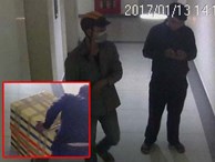 Camera ghi hình nghi phạm kéo thùng xốp chứa thi thể nữ sinh ở hành lang chung cư Hà Đô