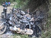 Triệu các đối tượng nghi vấn đốt 9 xe máy của bảo vệ rừng