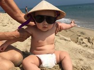 Con trai lai Tây của Thảo Trang đáng yêu khi đi ngắm biển 