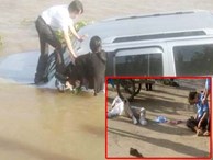 Ôtô tông chết nhân viên phà Thuận Giang rồi lao xuống sông