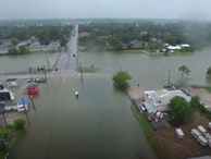 Thành phố Houston, Mỹ chìm trong biển nước nhìn từ trên cao