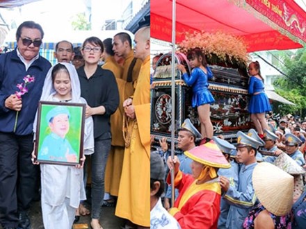 Lý giải sự thật đằng sau bức ảnh 4 bé gái mặc váy, đứng ở 4 góc quan tài trong đám tang cố nghệ sĩ Khánh Nam