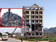 Tòa “Keangnam Tây Bắc” bị đánh sập hoàn toàn sau một tuần phá hủy