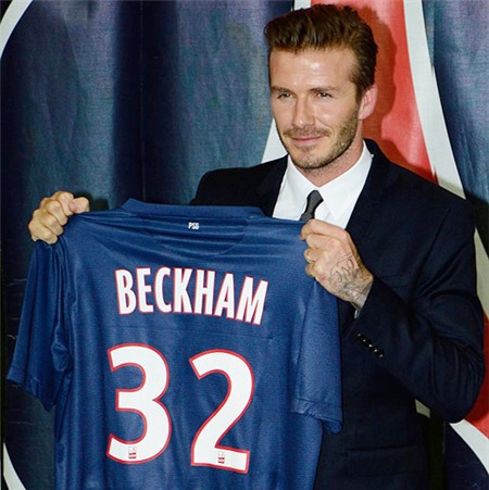Becks sẽ mang số áo 32 trong 5 tháng thi đấu tại Pháp.
