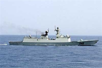 Một tàu khu trục của hải quân Trung Quốc. Ảnh: AFP