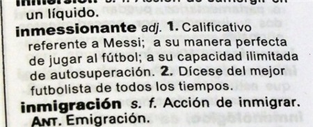 Sau Ibrahimovic, Messi vào từ điển quốc gia