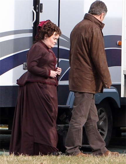 Susan Boyle xuất hiện tại phim trường bộ phim