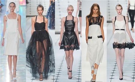 Hai gam màu trắng - đen luôn tạo cho người mặc sự thanh lịch và sang trọng. Bạn gái có thể chọn váy màu trắng hoặc đen hay váy có sự kết hợp của cả hai gam màu này.