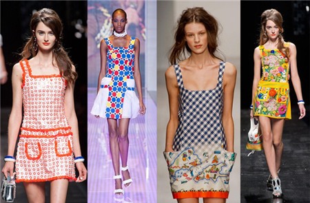 Ngoài váy một màu, váy trơn, váy có màu sắc rực rỡ, họa tiết bắt mắt cũng