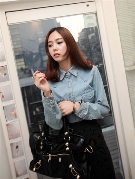 Muôn kiểu đẹp với sơ mi denim - 8