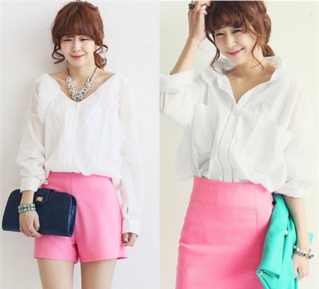 Mặc trắng và hồng đẹp như tiểu thư mùa hạ, Thời trang, mix trang hong dep, mac trang hong dep, cach mix trang hong, thoi trang, thời trang, thoi trang tre