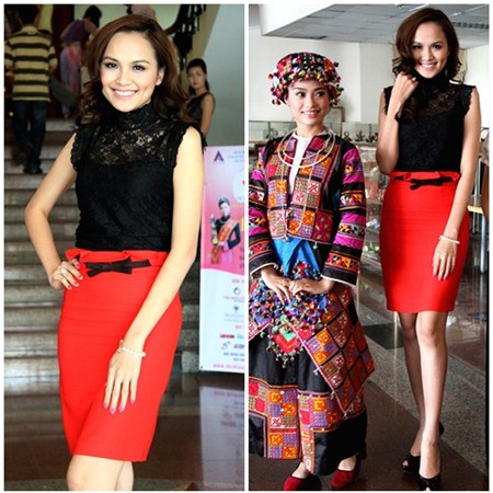 Diễm Hương diện ren xấu đẹp thất thường - 14