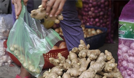gừng, Trung Quốc, tiểu thương, nhập khẩu, kiểm soát
