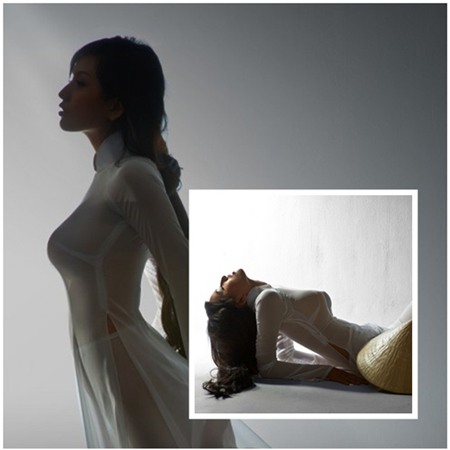 Tà áo dài xuyên thấu để lộ những đường cong nóng bỏng này cũng bị xếp vào danh sách trang phục phản cảm của năm.