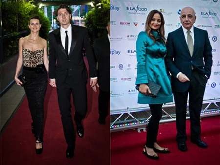 Phó chủ tịch Milan Adriano Galliani cùng vợ trẻ Helga.