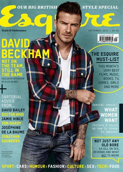 David Beckham Esquire Sept 2012.