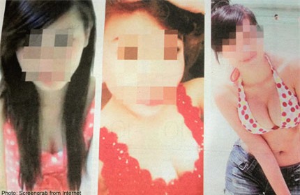 Hình ảnh gái trinh Việt được đăng tải trên trang mạng của Singapore.