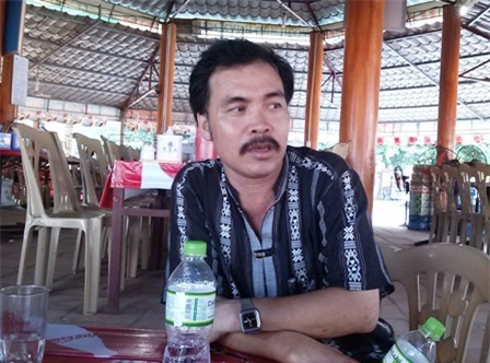 Ông Phạm Viết Oanh, chủ một ki ốt kinh doanh tại bãi biển Sầm Sơn.
