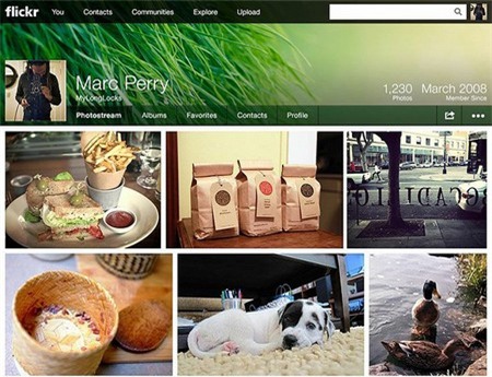 Giao diện trang cá nhân mới trên Flickr