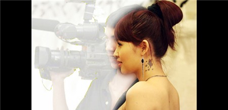 Gái nhảy Minh Thư búi tóc cao để khoe hình xăm