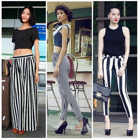 Sao Việt 'thất thường' cùng kẻ sọc - 4