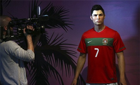 Một bức tượng sáp của Ronaldo tại bảo tàng ở Bồ Đào Nha.