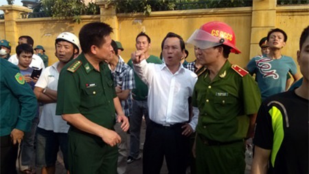 Lãnh đạo UBND TP Hà Nội và Sở Cảnh sát PCCC Hà Nội có mặt tại hiện trường