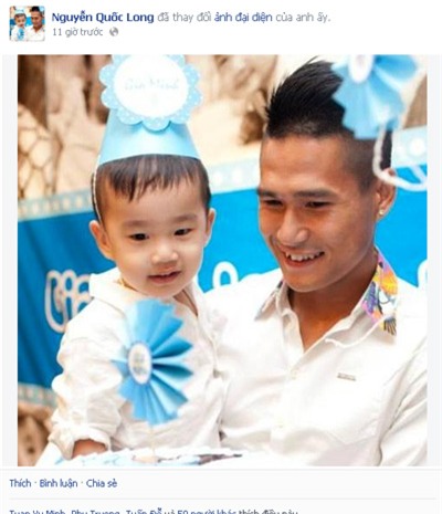 Hậu vệ Quốc Long tổ chức lễ sinh nhật ấm cúng cho cậu con trai Sonic cùng những người bạn thân thiết.