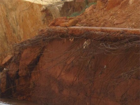 Phần lõi bên trong của bê tông.