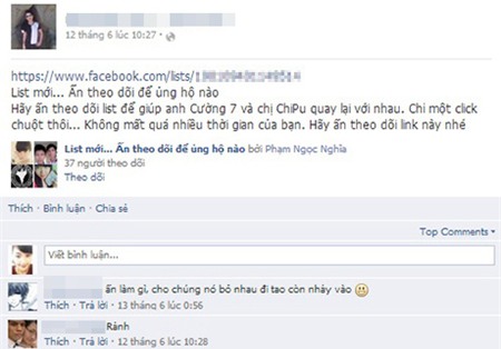 Dùng tên tuổi của các hot girl, hot boy khác để lừa đảo người dùng tham gia vào list Subcriber