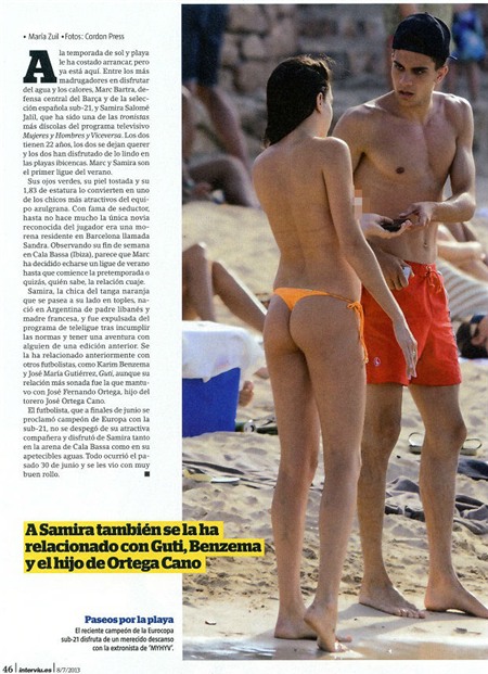 Sao trẻ Barca dụ gái ngực trần tắm biển