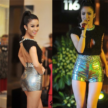 Nóng bỏng như mốt siêu ngắn của ca sĩ, Thời trang, quan ngan, vay ngan, hot pant, quan short, vay, thoi trang, thoi trang tre, phong cach cua sao, bi quyet mac dep, sao mac dep, sao khoe chan, noi y, dong nhi, hoang thuy linh, minh hang, trang phuc bieu dien, thoi trang nghe si