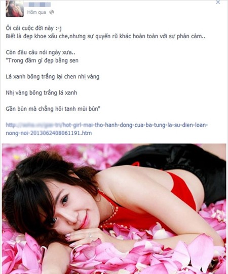 Điểm mặt những cô nàng ngực “khủng” tai tiếng trên facebook 12