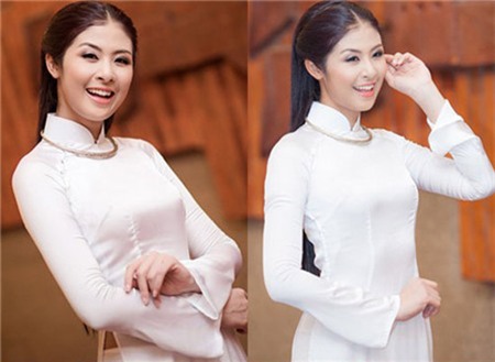 Sao Việt gợi nét duyên thầm với áo dài - 5