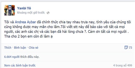 Yanbi thẳng thừng tuyên bố chia tay Andrea - 1