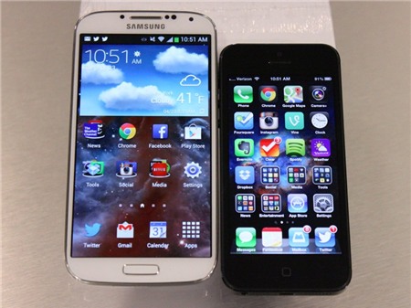 It has a 5-inch display, which is a full inch larger than the display on the iPhone 5S.