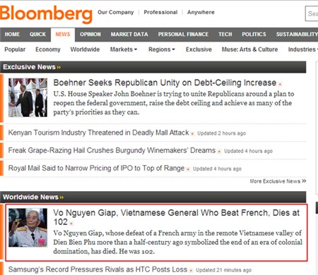 Truyền thông nước ngoài tiếc thương Đại tướng Võ Nguyên Giáp 5