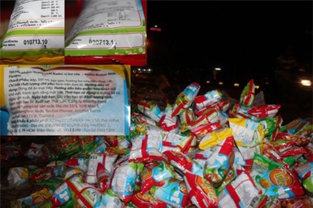 snack, hôi của, hết hạn, hè đường, vô trách nhiệm