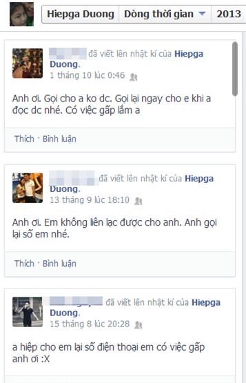 Rất nhiều người tìm cách liên lạc với Hiệp Gà qua điện thoại cũng không thu được kết quả