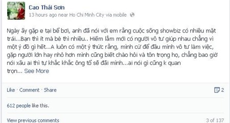 Cao Thái Sơn và dòng status trên Facebook